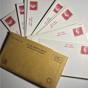 Lot of 20 Paid Canada 4 Cent Queen Elizabeth II Blank Postcard 1960’s